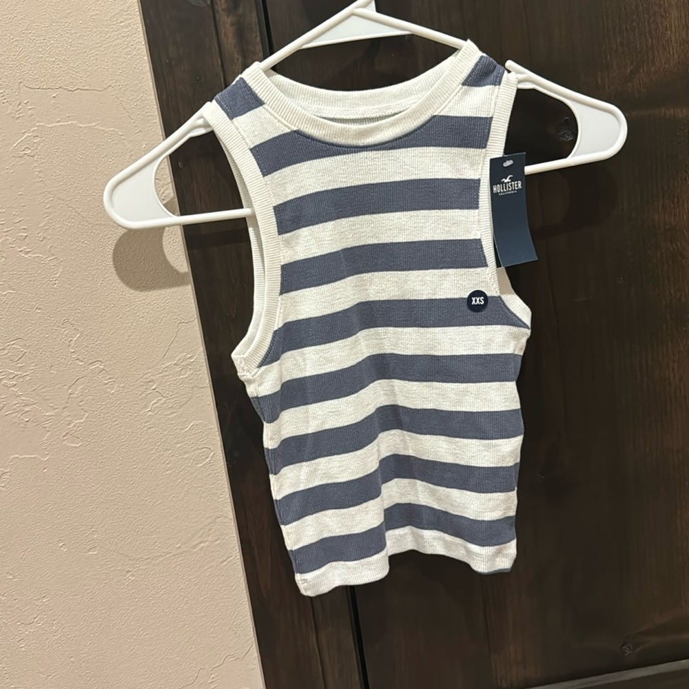 Hollister Striped High Neck Tank